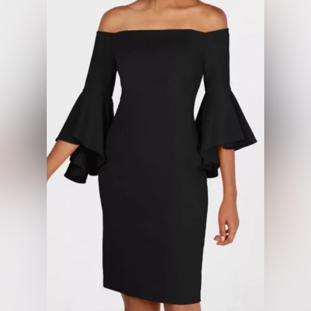 Calvin Klein Black Off-Shoulder Dress